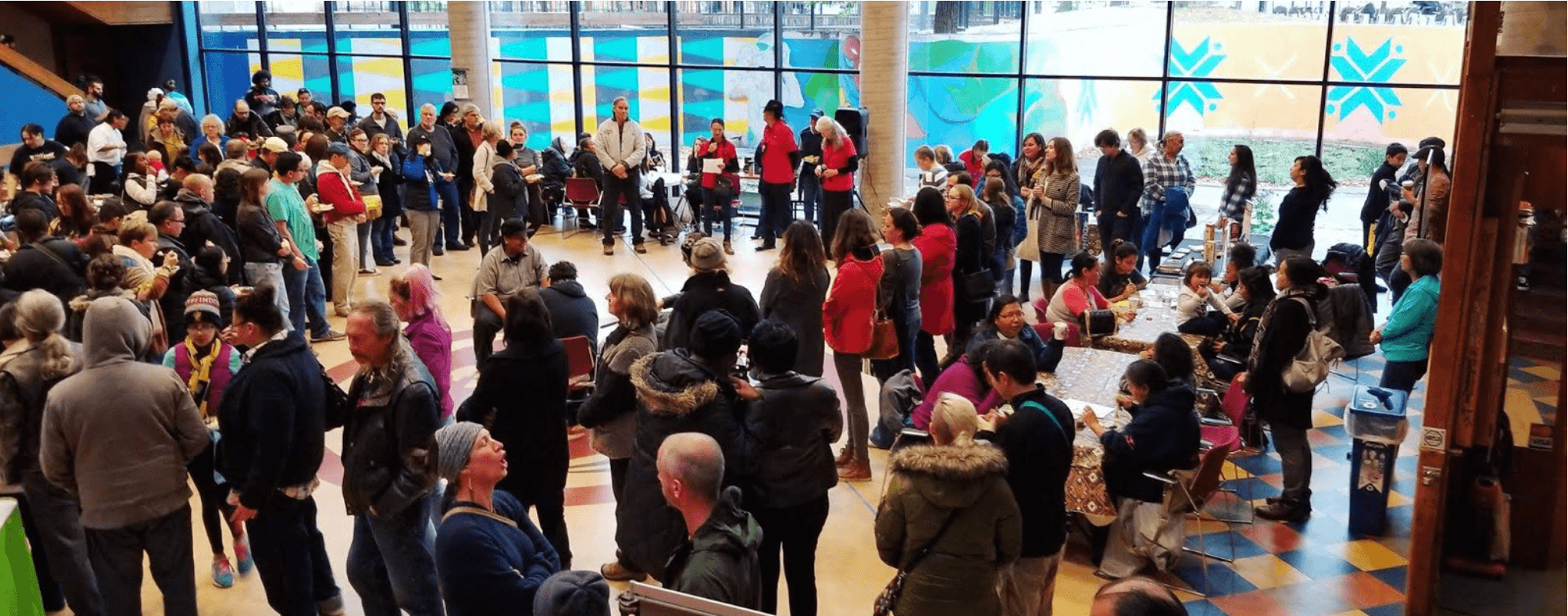 group of people indoors at an event